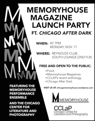 Chicago After Dark University of Chicago contributor party, with Memoryhouse Magazine