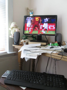 Keyboard to screen, the beautiful game.