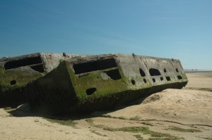 Remains of Mulberry Harbor, Arromanches, Normandy