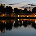 The Shard at night from Greenland Dock