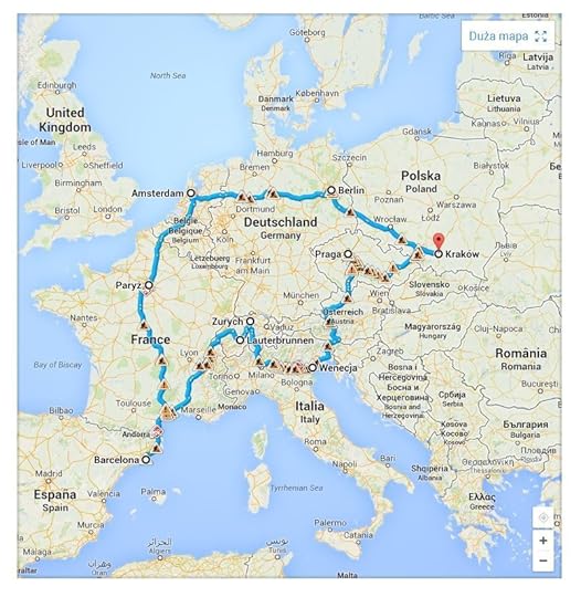 Piotr Wancerz Eurotrip map