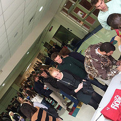 Missions fair at @northstarfamily - Bags of Joy sign up! #MissionsSunday #DontGoBe