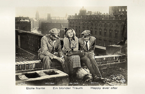 Willy Fritsch, Lilian Harvey and Willi Forst in Ein blonder Traum