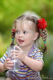 child drinking water
