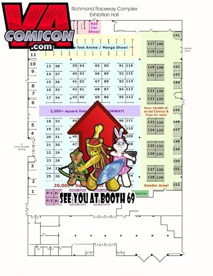 VA Comic Con Map - We are at Booth 69