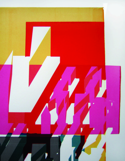 Henningham Family Press, Grand Eagle (capitals & columns) (detail), 2014, screenprint, 28 1.4in x 42in, Copyright David Henningham