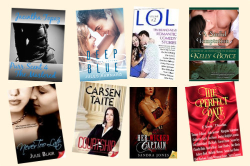 Hump Day books from Jacintha Topaz, Jules Bernard, Julia Kent, Kelly Boyce, Julie Blair, Carsen Taite, Sandra Jones, and Julie Kenner!