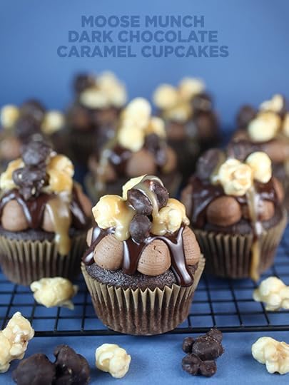 Moose Munch Dark Chocolate Caramel Cupcakes