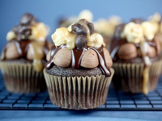Moose Munch Dark Chocolate Caramel Cupcakes