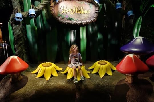 I never saw Tinker Bell show up here, but my daughter drew a crowd on her own...