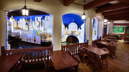 Grab a table in this popular and coveting seating area to overlook It's A Small World. Photo courtesy of Disney (c)