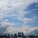 The Thames Barrier and Canary Wharf from Woolwich