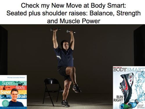 Shoulder press with balance from body smart. Michael Gonzalez-Wallace shows an exercise to improve balance, coordination and muscle power