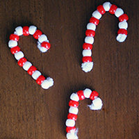 Pony Bead Candy Canes