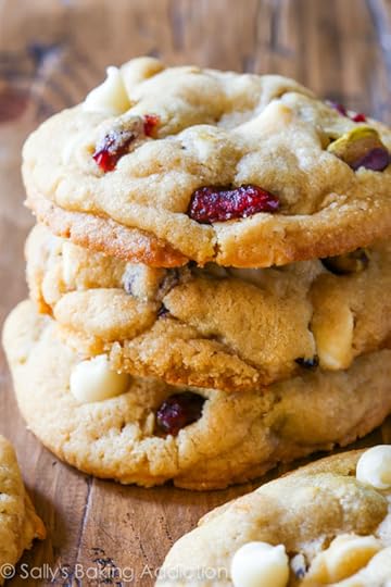 White Chocolate Cranberry Pistachio Cookies-- the secret's in the butter and the cornstarch!