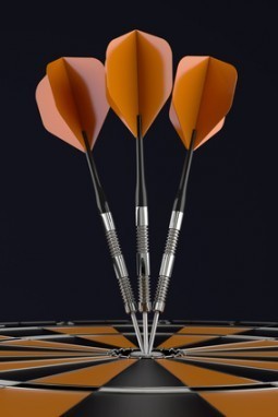 Darts on target