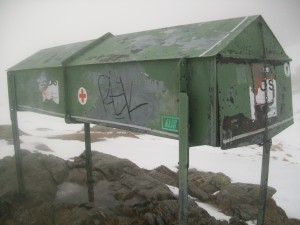 Greenygrey provides first aid kit on Mount Ulriken.