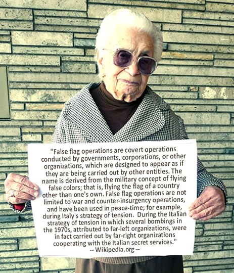 OLD LADY WITH A SIGN