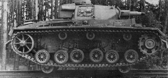 A rail-mounted Panzer III, one of a handful built to patrol train tracks on the Eastern Front 1943