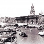 Not technically the Bund, but close: the Shanghai Post Office with CNAC sign on its clock tower, middle 1930s