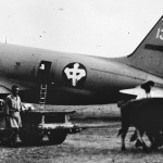 Ox-powered service vehicle, location unknown, late 1940s