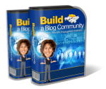 This image shows the software box image for the e-course called Build a Blog Community.