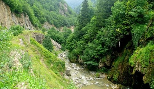A partial view of Aksu Stream nearby Waterfall Kuzalan in Dereli district of Giresun province, Turkey by Zeynel Cebeci. CC-BY-SA-4.0 via Wikimedia Commons.