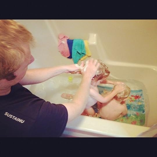 Bath time at the Timmerman house