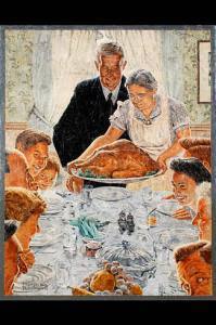 Norman Rockwell Thanksgiving Courtesy Wikimedia Commons