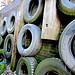 Wall of tyres