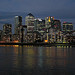 Darkness falls on Canary Wharf