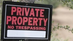 Private Property sign on a tree