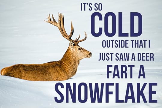 Isolated Deer on the white snow background