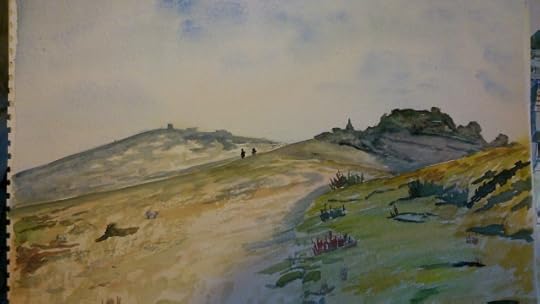 Up on the high moor near Belstone - where I walk for inspiration!