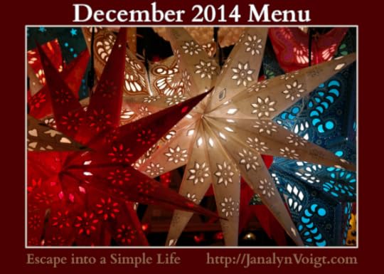 December 2014 Menu via @JanalynVoigt | Escape Into a Simple Life