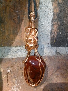 Mahogany Obsidian Wrapped in Copper