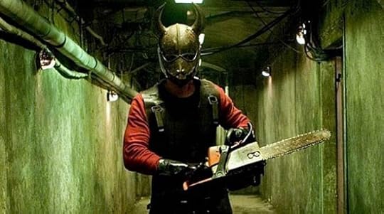 Person with chainsaw