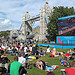 Tower Bridge and the Olympic screen