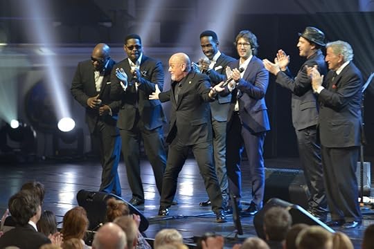 Billy Joel (center) with Boyz II Men, Josh Groban, Gavin DeGraw and Tony Bennett. Photo by Shawn Miller.