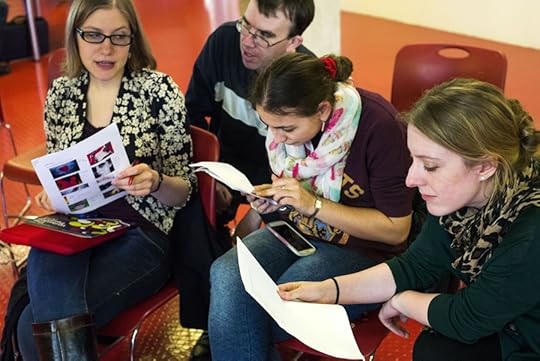 At QuizYA with fellow bloggers and authors. Photo by Bob Stuart.