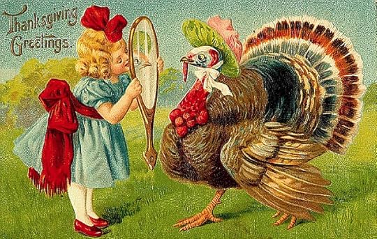 Vintage Thanksgiving Greeting Card, c.1870 from Flickr via Wylio