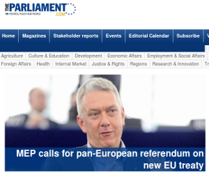 A pan-European referendum on a new treaty is needed if the EU is to convince its citizens of its transparency, accountability and democratic legitimacy