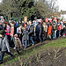 Save Lewisham Hospital: protestors in Mountsfield Park