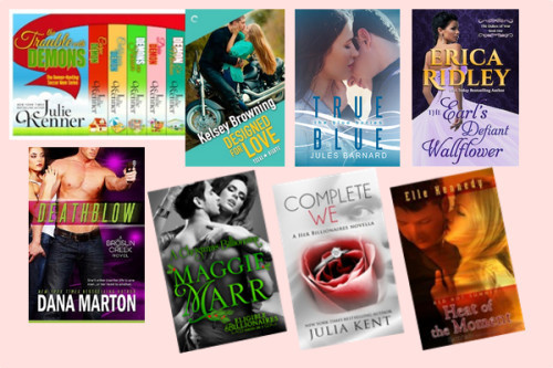 Hump Day books from Julie Kenner, Kelsey Browning, Jules Barnard, Erica Ridley, Dana Marton, Maggie Marr, Julia Kent, and Elle Kennedy!