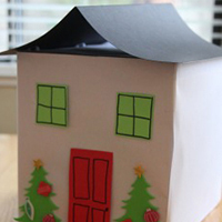Cardboard Box Gingerbread House