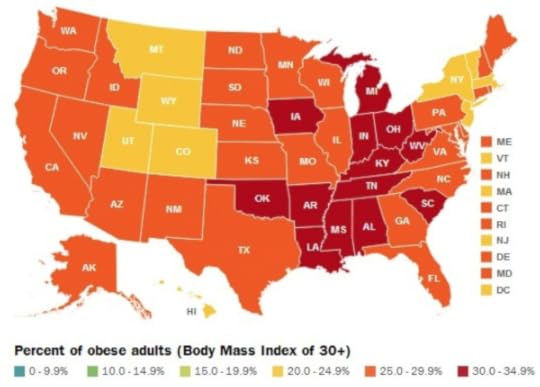 2012 obesity rates by state