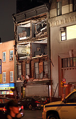 Hurricane Sandy took off the face of this building