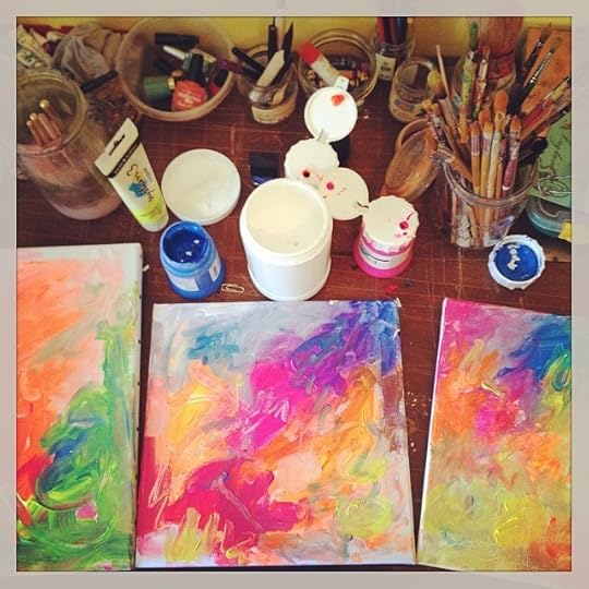 Daring adventures in paint week one! #life @matirose #process #painting