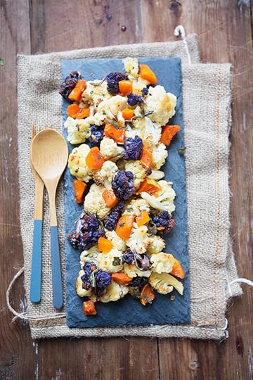 Honey and Cider Roasted Cauliflower and Butternut Squash Recipe | FoodforMyFamily.com