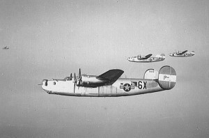 B-24 Liberators of the US 491st Bombardment Group.